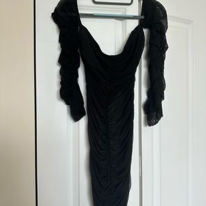 Shear off the shoulder dress